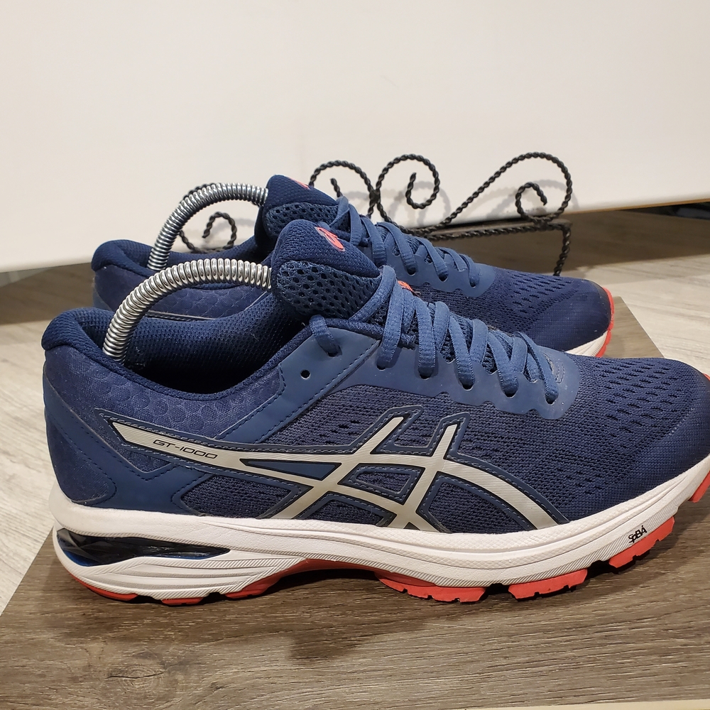 ASICS Womens GT-1000 6 Navy Blue & Pink Running Shoes Size 10 - Picture 2 of 14